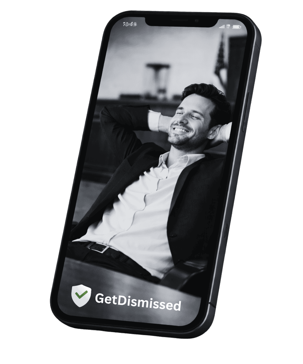 A person sitting and smiling after learning how to fight a traffic ticket in California